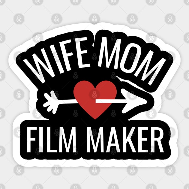 Wife Mom Film Maker Gift Idea Sticker by divinoro trendy boutique